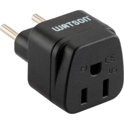 Watson 3-Prong USA to 2-Prong Europe Power Adapter Plug